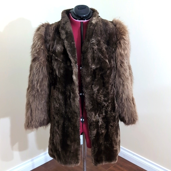 Jackets & Blazers - Women's Brown Real Fur Coat
